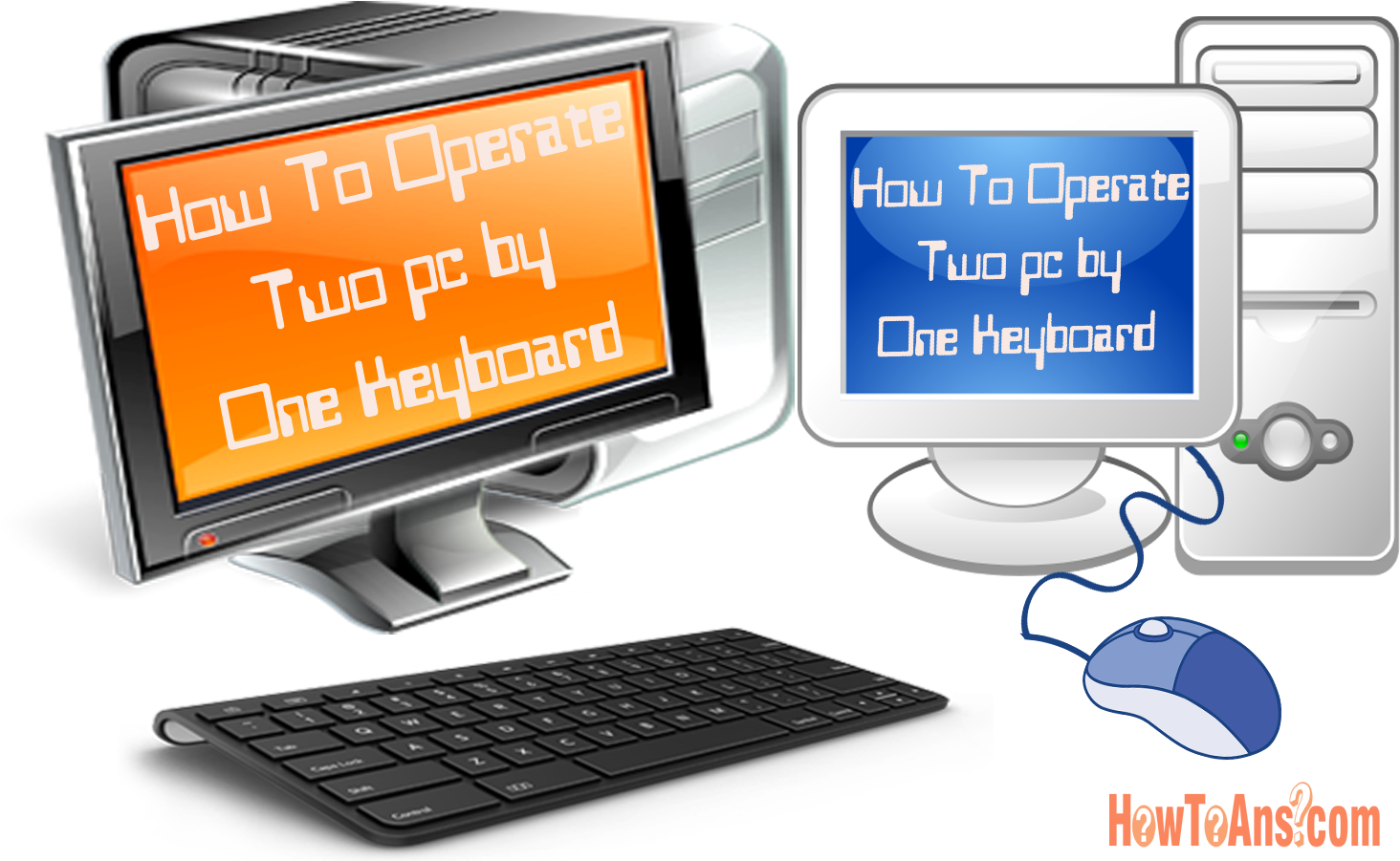 How To Operate Two Pc By One Keyboard - Computer Keyboard (1500x900), Png Download