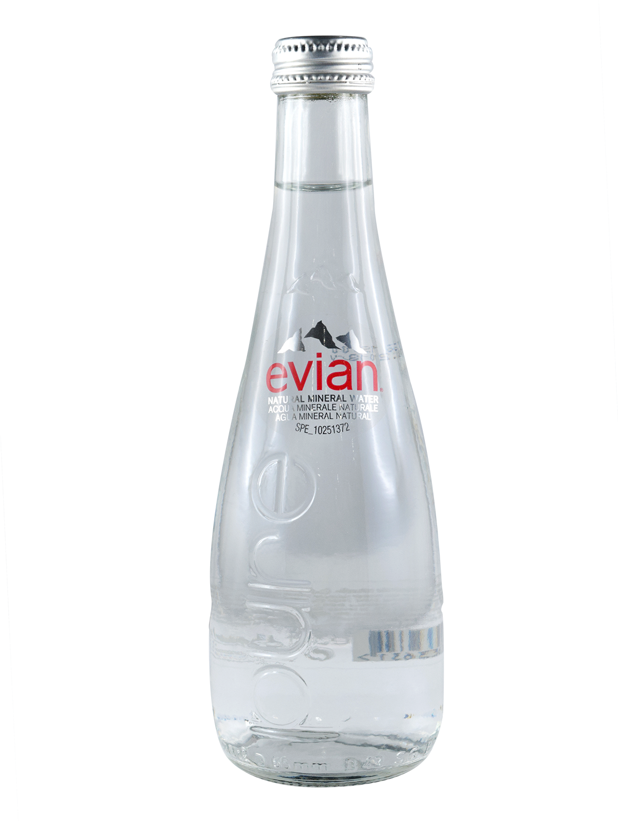 Evian Mineral Water Glass (1600x1600), Png Download