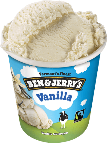 Next Photo - Pint Of Vanilla Ice Cream (374x479), Png Download