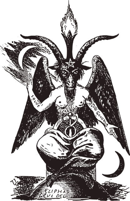 Goths And Satanism - Eliphas Levi Baphomet (415x640), Png Download