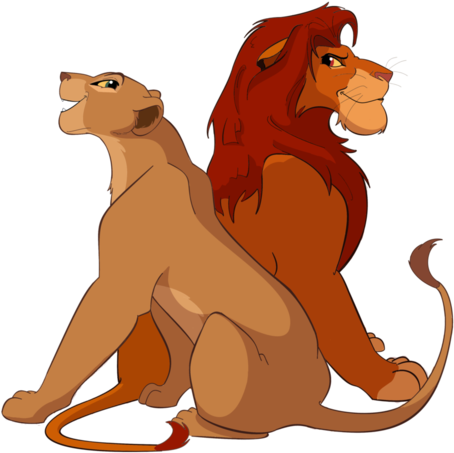 Nala Transparent Images Png - Lion King Simba And Nala Png (500x484), Png Download