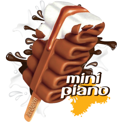 Enjoy The Wavy Shape Of Taste & Texture - Ice Cream Mini Piano (650x450), Png Download