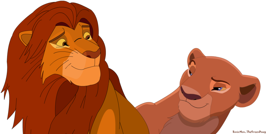 Simba And Nala By Sonicmon On Deviantart Png Transparent - Simba And Nala Png (900x720), Png Download