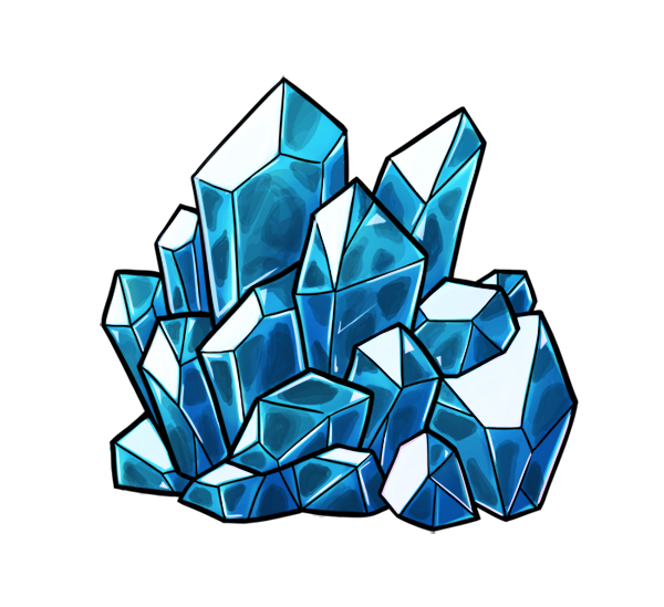 Drawn Crystal Ice Crystal - Crystal Drawing Png (600x549), Png Download