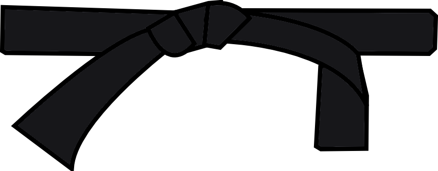 Clip Art Library Stock Black Belt Clipart - Karate Belt Png (851x333), Png Download