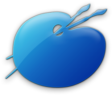 Art Palette Icon - Hobbies Icon Png Blue (420x420), Png Download