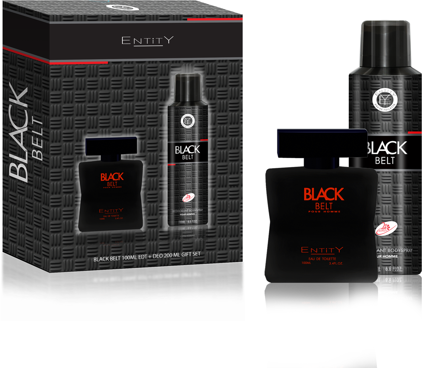 Black Belt Men 100ml Edt Deo 2pcs - Belt (1500x1500), Png Download