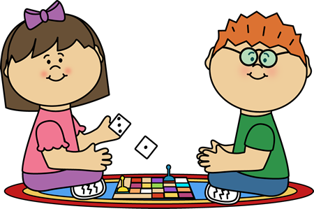 Kids Board Game Clip Art - Play A Game Clipart (450x299), Png Download