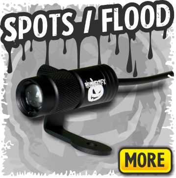 Mini Led Spotlights For Haunted Houses & Halloween - Halloween Laser Spotlights (359x362), Png Download