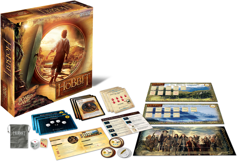 An Unexpected Journey Board Game - Cryptozoic Hobbit An Unexpected Journey Board Game (1000x659), Png Download