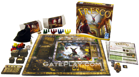 Queen Games Fresco - Family Fun Board Game (450x307), Png Download