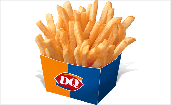 Finger Chips Boxes - Small Fries Dairy Queen (702x432), Png Download