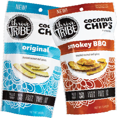 Thrive Tribe Coconut Chips - Thrive Tribe Coconut Chips, Original, 3.14 Oz (472x473), Png Download