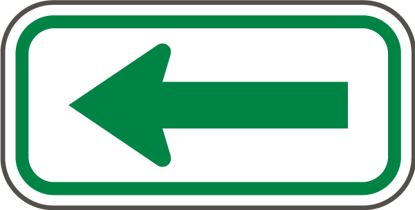 Green Arrow Sign - Arrow Sign Black (600x304), Png Download