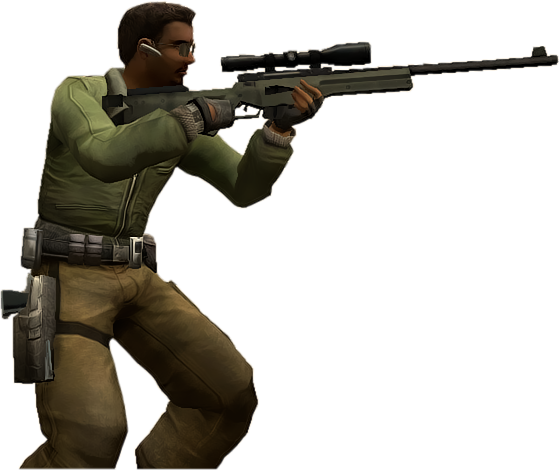 Counter Strike Png Photo - Counter Strike Terrorist Sniper (560x470), Png Download