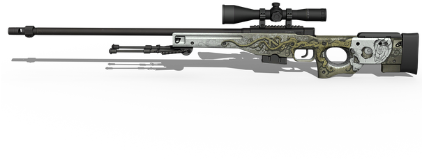 Awp, Worm, God, Counter, Strike, Skin - Firearm (604x340), Png Download