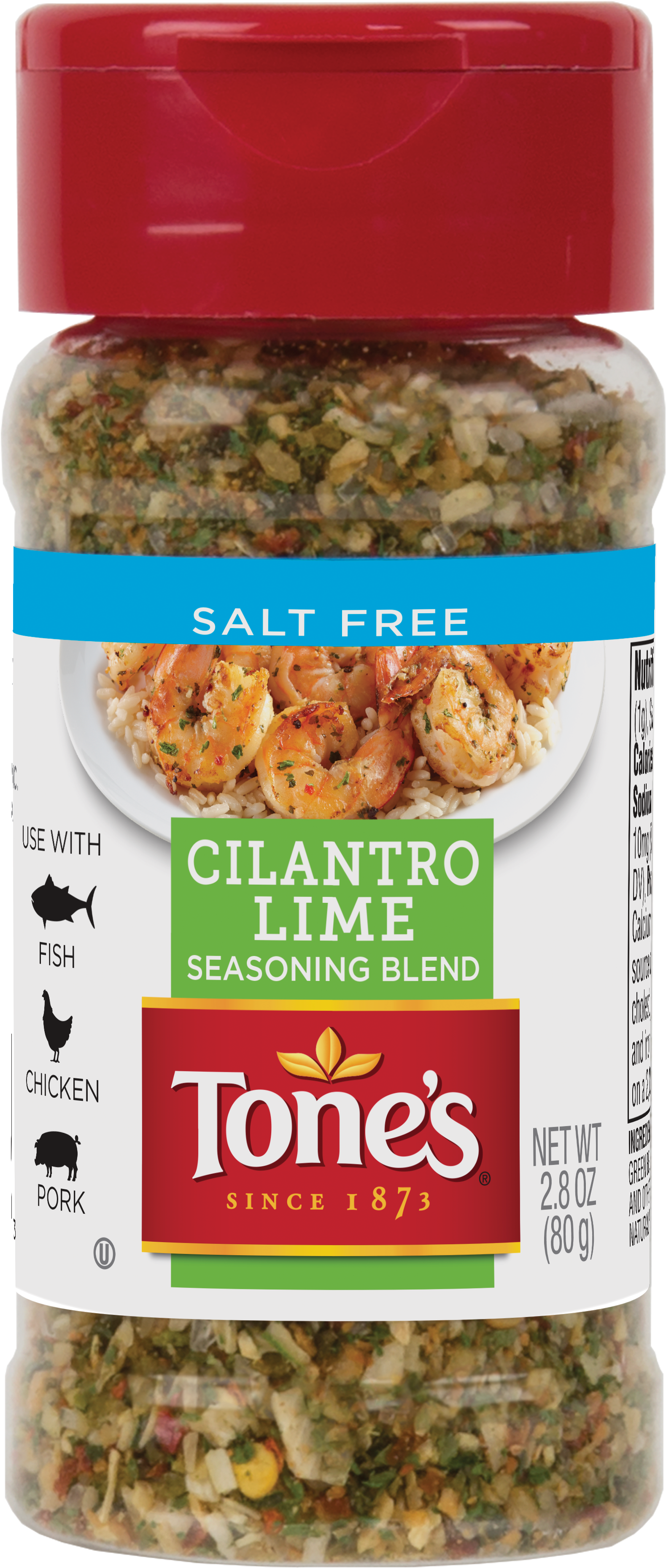 Sf Cilantro Lime - Tone's Lemon Pepper Seasoning Blend 0.80 Oz. Shaker (2400x4200), Png Download