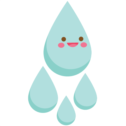 Happy Raindrop Svg Scrapbook Cut File Cute Clipart - Happy Raindrop With Transparent Background (432x432), Png Download