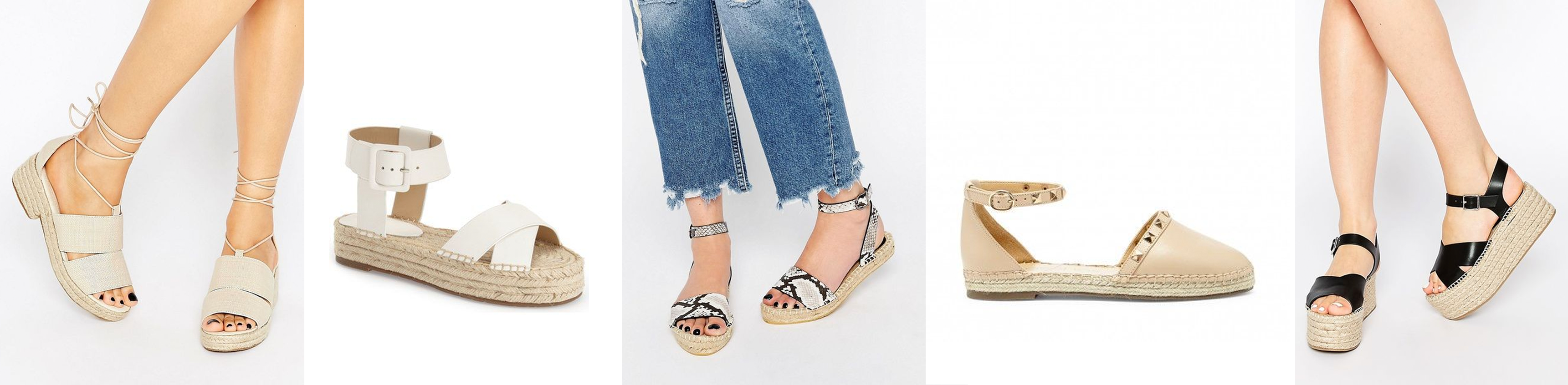 I Love The Earthy Feel To An Espadrille And Those Chunky - Sandal (3442x846), Png Download