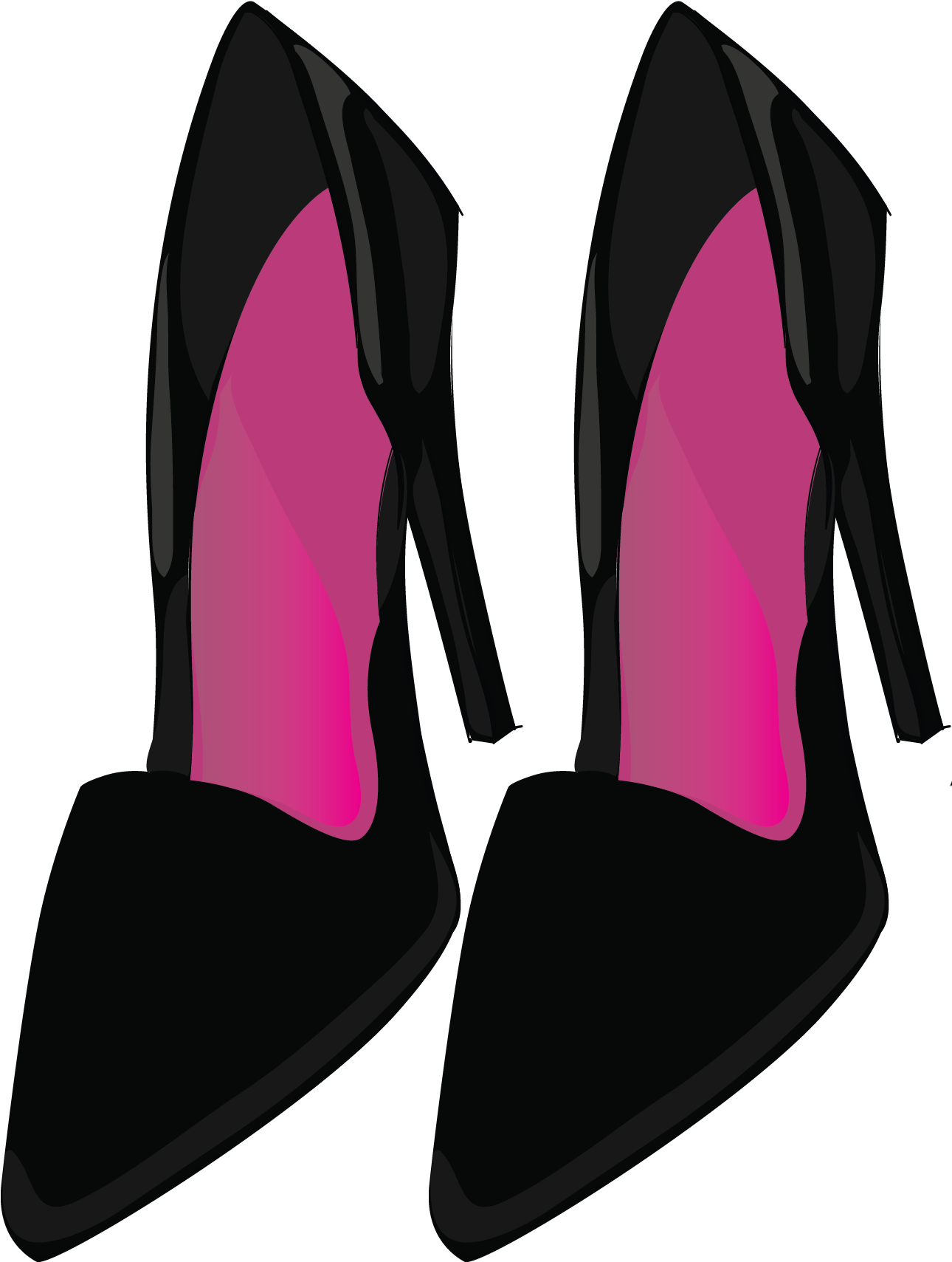 Fashion Girl Clip Art Digital Paper Shoes - Shoes For Girls Cliparts (1502x1952), Png Download
