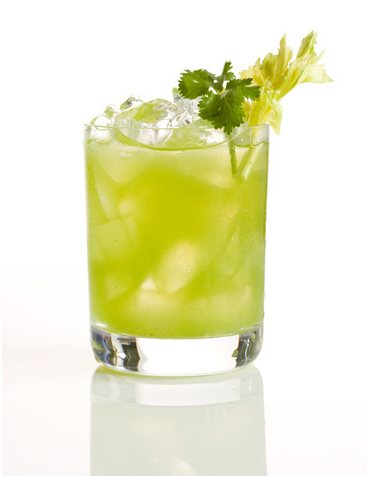 Celery And Cilantro Cocktail - Cocktails With Vegetables (378x477), Png Download