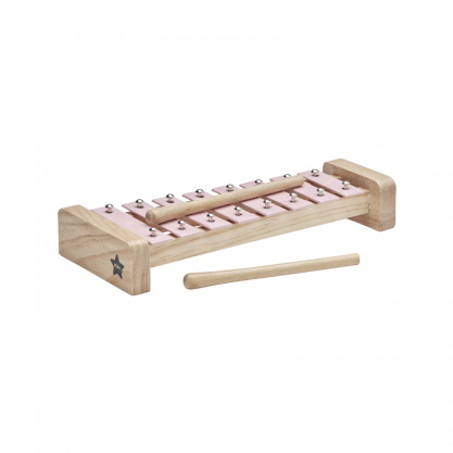 Kids Concept - Pink Xylophone - Xylofon Rosa (416x477), Png Download