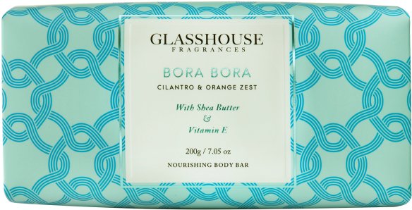 Bora Bora Nourishing Body Bar By Glasshouse Fragrances - Bora Bora Cilantro & Orange Zest 500ml Soap By (832x750), Png Download