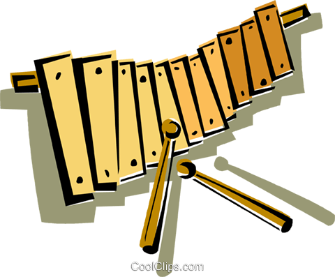 Xylophone Royalty Free Vector Clip Art Illustration - Marimba Clip Art (480x397), Png Download