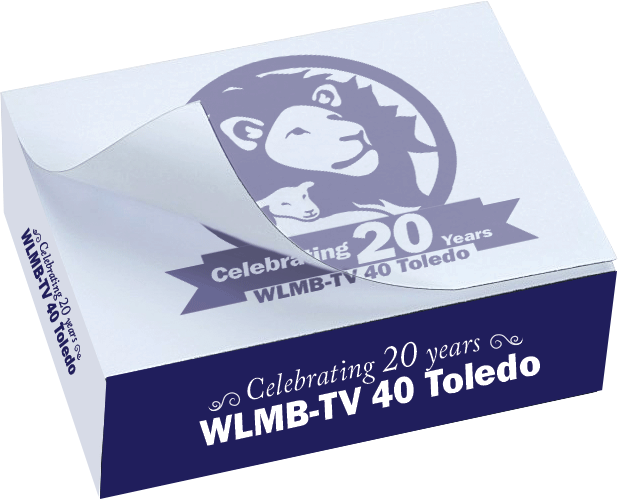 Wlmb 20th Anniversary Post-it Notes Cube - Facial Tissue (618x499), Png Download