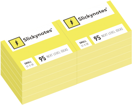Slickynotes 1 1/2 In X 2 In, Static Sticky Notes, 12 - Ecostatic Inc. Slickynotes 3 Pads (75 Sheets) Glue-free (480x480), Png Download