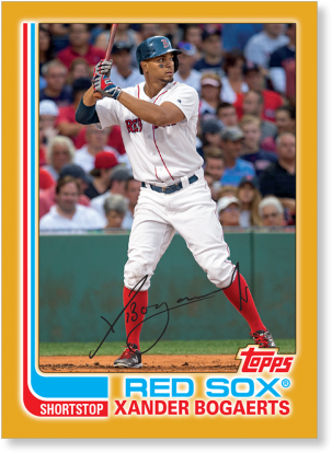 Xander Bogaerts 2017 Topps Archives Baseball 1982 Topps - Topps Archives 2017 Xander Bogaert (500x500), Png Download