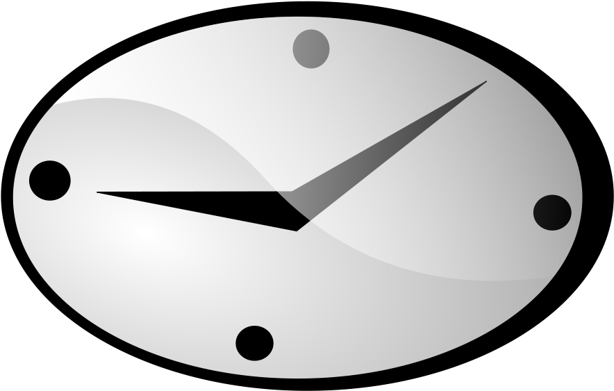 Clock Clipart, Vector Clip Art Online, Royalty Free - Oval Clocks (900x633), Png Download