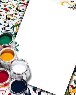 Frame For Scrap Booking - Рамка Для Фото Краски (320x400), Png Download