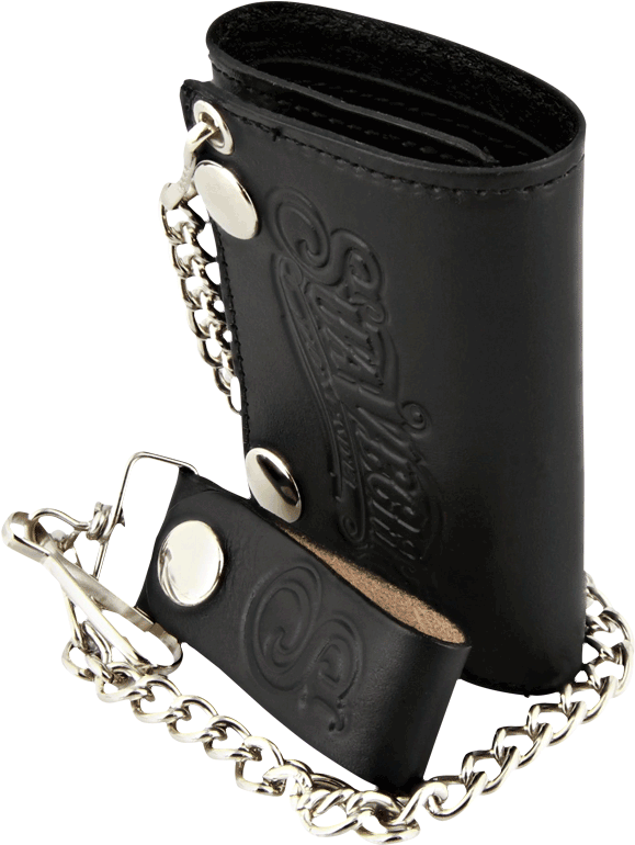 Black Men's Tri-fold Chain Wallet - Wallet (1000x800), Png Download