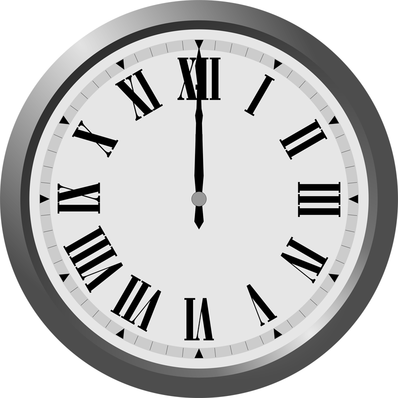 Clock Clipart Small - Roman Numerals Clocks (600x600), Png Download