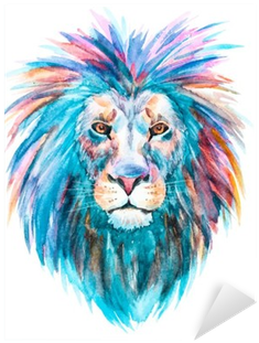 Watercolor Lion Tumblr For Kids - Watercolor Lion (400x400), Png Download
