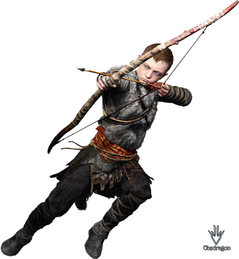 God Of War Art Atreus - Атрей God Of War (800x889), Png Download