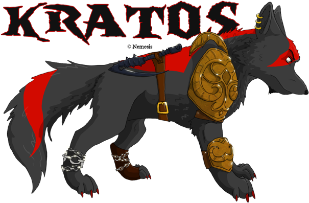 Kratos By Nemesis - Kratos As A Wolf (700x467), Png Download