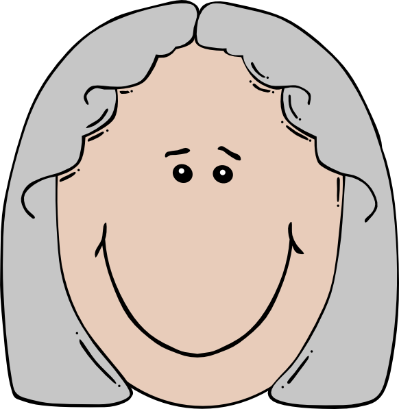 Svg Free Download Grandma Face Clipart - Old Woman Face Clipart (582x597), Png Download