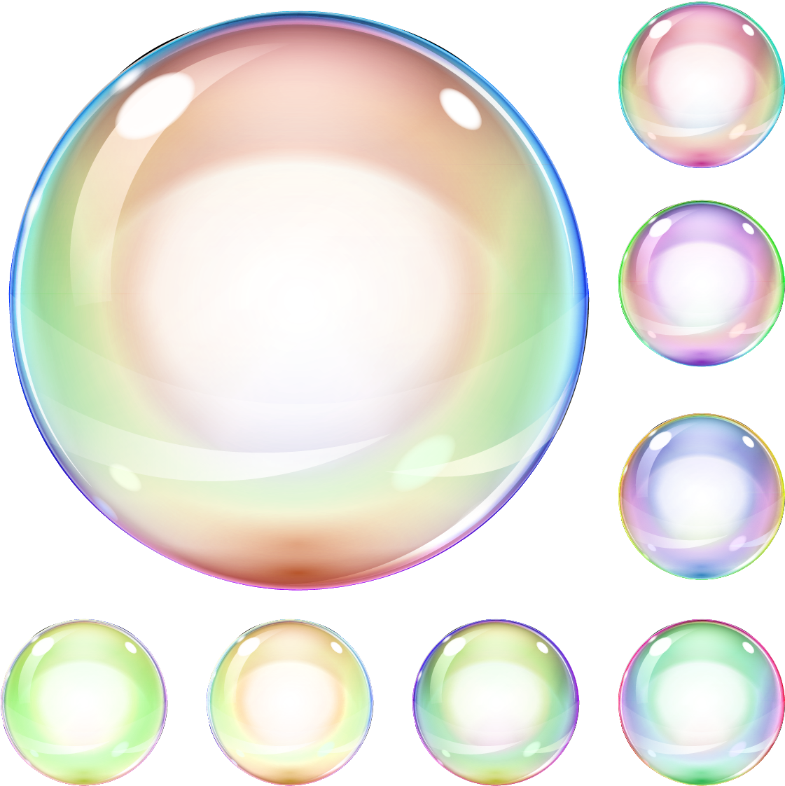 Bubble Color Colored Bubbles Transprent Png Free - Foam (1400x1400), Png Download