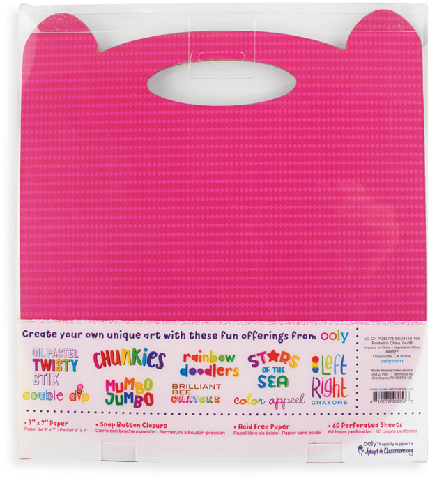 Back Of Packaging Of Cat Carry Along Sketchbook - Cat (800x800), Png Download