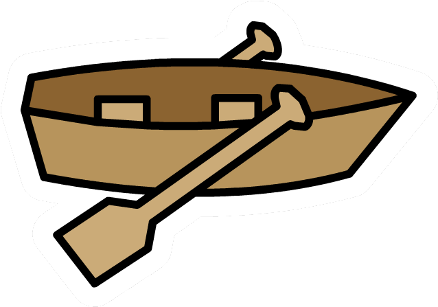 Rowboat Pin - Png - Bote En Png (666x626), Png Download