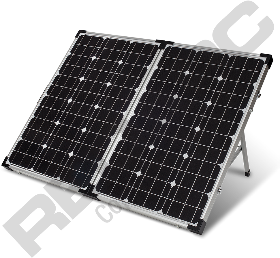 120w Monocrystalline Portable Folding Solar Panel - Go Power! Gp-psk-120 120w Portable Folding Solar Kit (1000x1000), Png Download