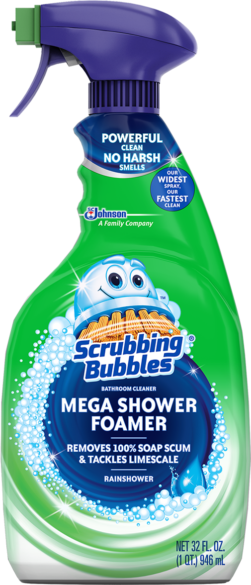 Scrubbing Bubbles Mega Shower Foamer Trigger - Scrubbing Bubbles (540x1500), Png Download