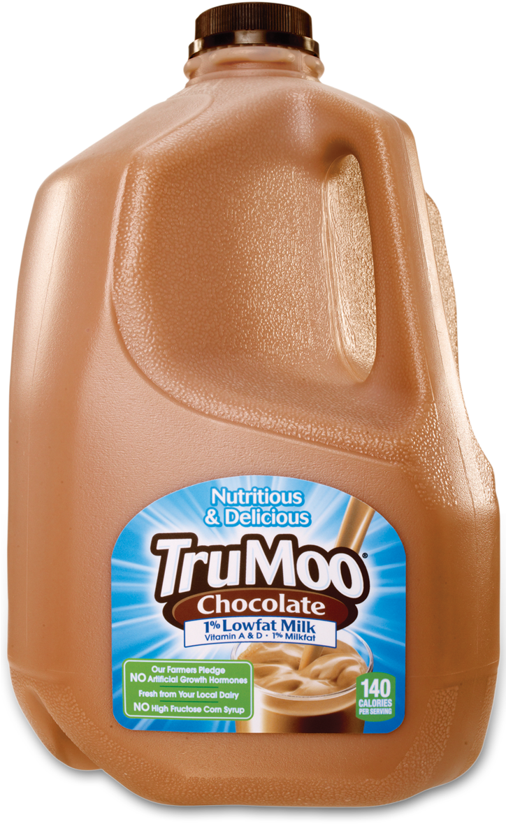 Flavored Milk - Trumoo Milk, Lowfat, Chocolate, 1% Milkfat - 1 Qt (723x1190), Png Download