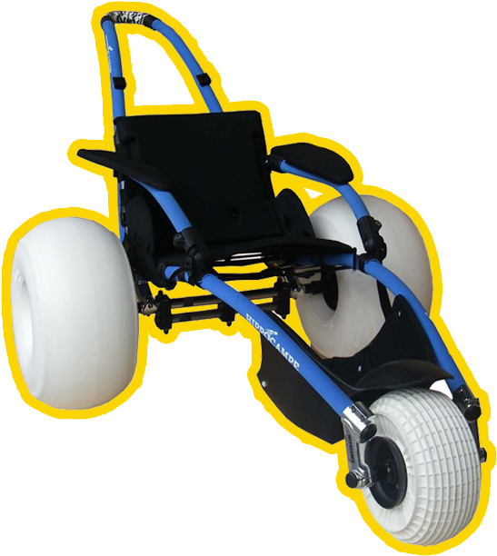 Hippocampe All-terrain And Beach Wheelchair - Beach Wheelchair (588x748), Png Download