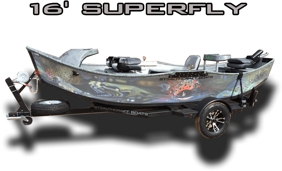 16 Ft Drift Boat Stealthcraft Custom Printed Sides - Drift Boat (960x720), Png Download