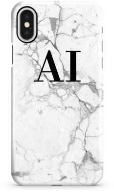 Personalised White Marble X Black Initials Iphone X - Zazzle Weißer Marmoriphone Kasten Iphone 8 Plus/7 Plus (480x480), Png Download