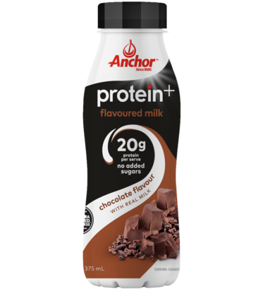 Anchor Protein Chocolate Milk 375ml Pack - Anchor Protein Plus Milk Nz (454x549), Png Download