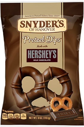 Milk Chocolate Mini Dips - Snyder's Hershey Pretzels (290x490), Png Download